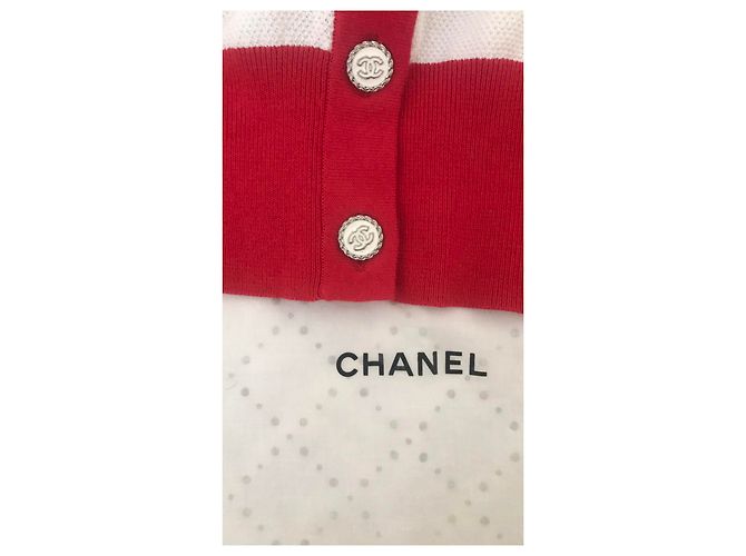 Chanel 2019 Cardigan bianco rosso - vista 7