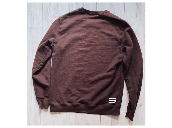 Mauro Grifoni Brauner Baumwollpullover Comment Ca Va Weiß - Ansicht 3