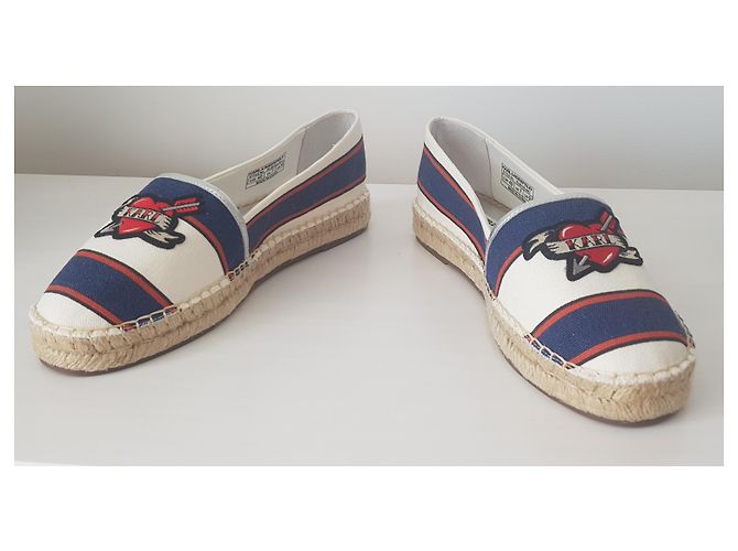 Espadrillas Karl Lagerfeld in tessuto bianco rosso blu Multicolore - vista 3