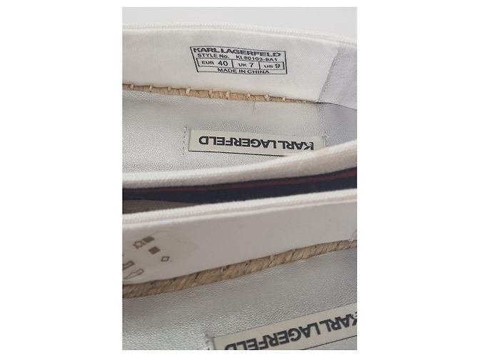 Espadrillas Karl Lagerfeld in tessuto bianco rosso blu Multicolore - vista 4