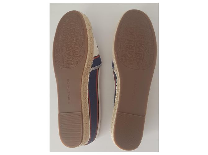 Espadrillas Karl Lagerfeld in tessuto bianco rosso blu Multicolore - vista 6