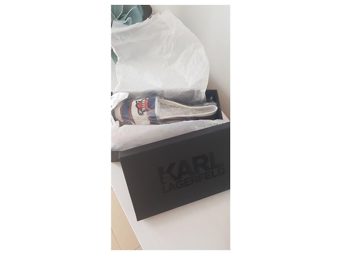 Espadrillas Karl Lagerfeld in tessuto bianco rosso blu Multicolore - vista 7