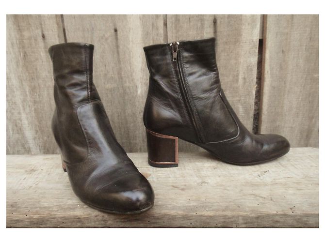 botas Véronique Branquinho Marrón oscuro - vista 3