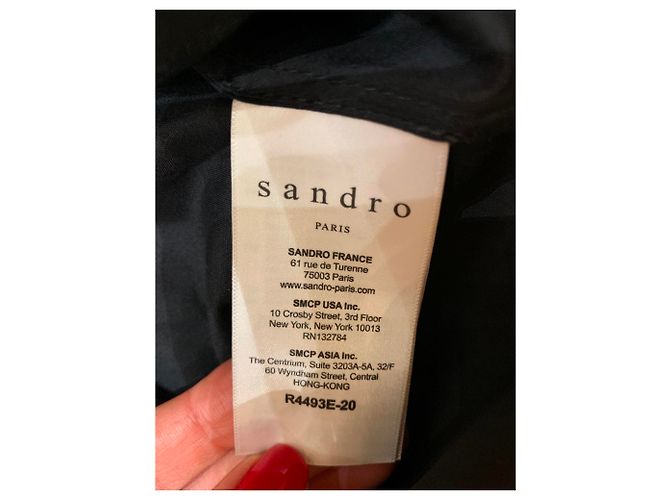 Sandro Schwarzes Kleid aus Triacetat Größe 36 - Ansicht 6