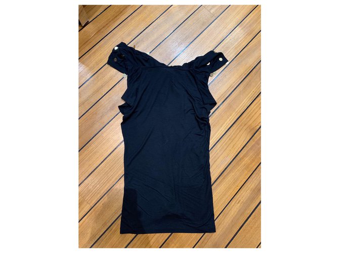 Givenchy Schwarzes Baumwoll-Top - Ansicht 3