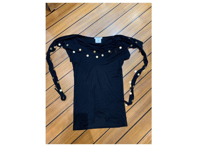 Givenchy Schwarzes Baumwoll-Top - Ansicht 5