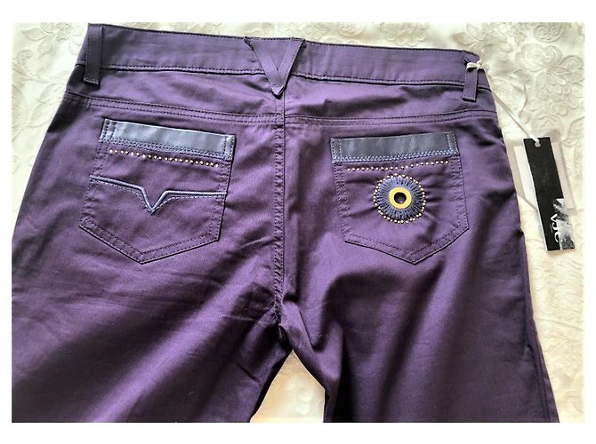 Versace woman's purple pants - view 10