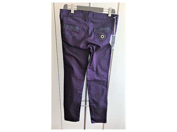Versace woman's purple pants - view 2