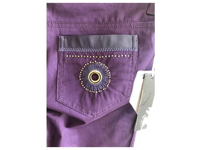 Versace woman's purple pants - view 9
