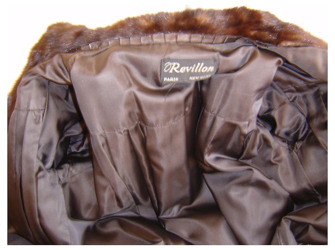 Revillon giacca / cappotto 3/4 - VISONE Marrone scuro - vista 3