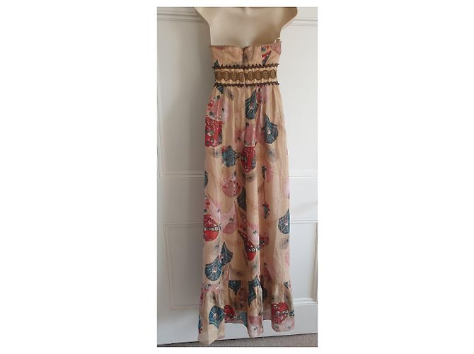 Nanette Lepore Gold Seide Maxikleid Golden - Ansicht 4