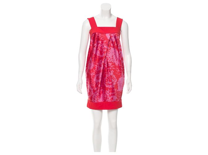 Vestido mini de seda Diane Von Furstenberg Payne Rosa Rojo Roja - vista 2