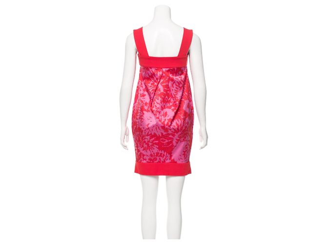 Vestido mini de seda Diane Von Furstenberg Payne Rosa Rojo Roja - vista 4