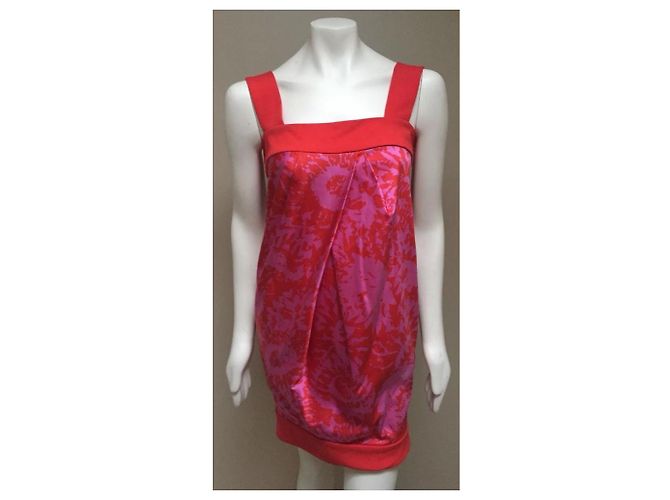 Vestido mini de seda Diane Von Furstenberg Payne Rosa Rojo Roja - vista 5