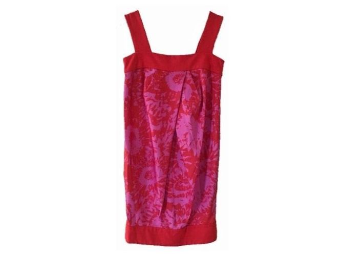 Vestido mini de seda Diane Von Furstenberg Payne Rosa Rojo Roja - vista 6