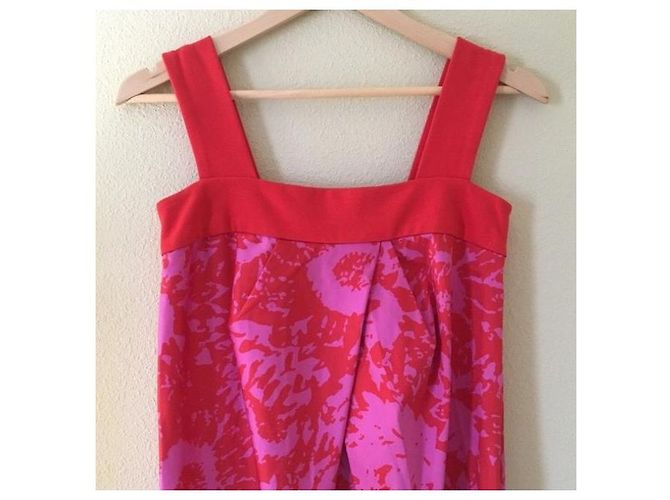 Vestido mini de seda Diane Von Furstenberg Payne Rosa Rojo Roja - vista 7
