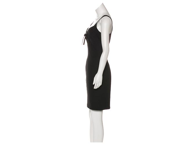 Diane Von Furstenberg DvF raro vestido de Heronette con cordones Negro - vista 2