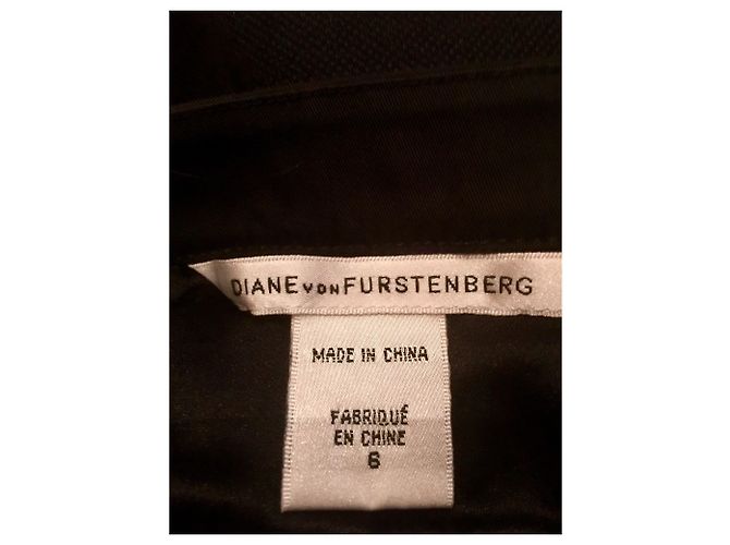 Diane Von Furstenberg DvF raro vestido de Heronette con cordones Negro - vista 5