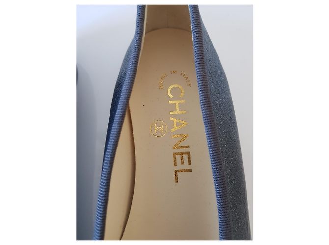 Chanel bailarinas nuevo cuero gris - vista 4