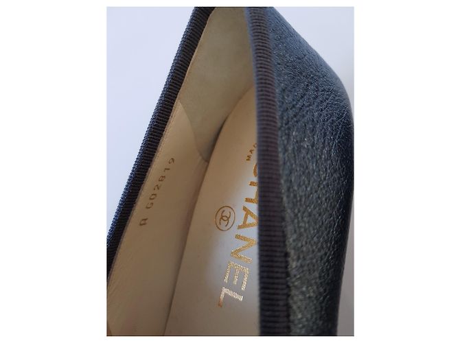 Chanel bailarinas nuevo cuero gris - vista 5