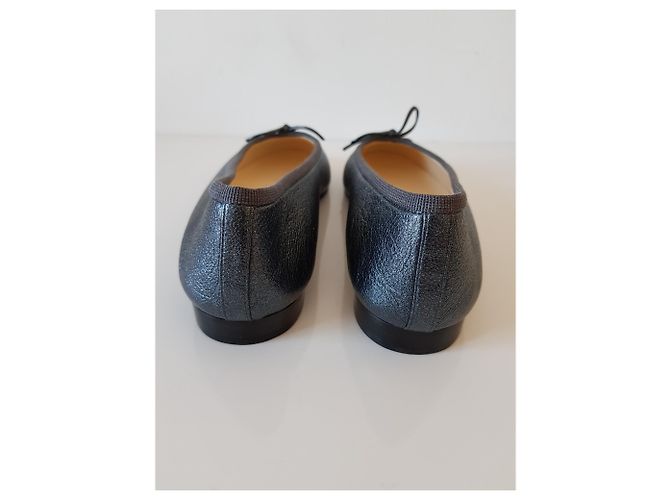 Chanel bailarinas nuevo cuero gris - vista 9