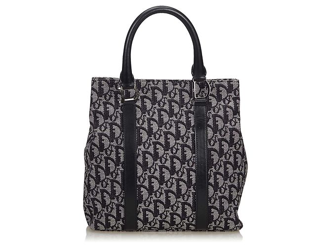 Dior Grau Dior Oblique Canvas D-Ring Handtasche - Ansicht 3