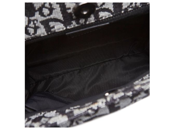 Dior Grau Dior Oblique Canvas D-Ring Handtasche - Ansicht 5