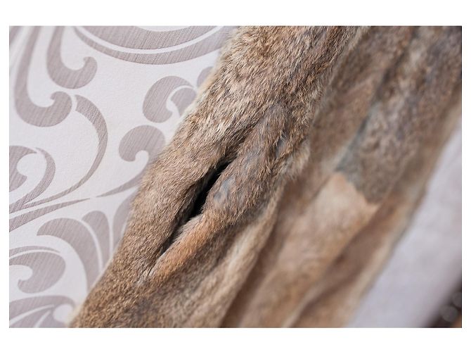 Zapa Paris Fona women vest waistcoat 100% Rabbit Fur Brown - view 4