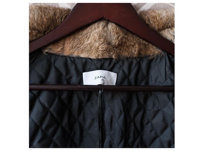 Zapa Paris Fona women vest waistcoat 100% Rabbit Fur Brown - view 8