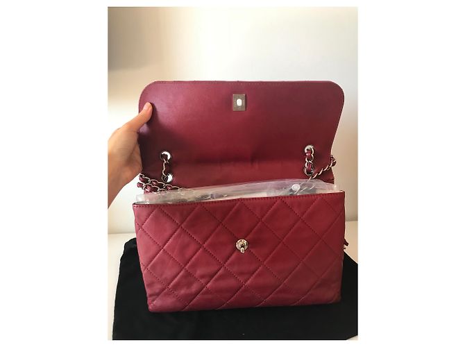 Borsa Chanel Timeless in pelle rossa Rosso - vista 8