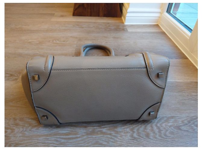 Céline Luggage Mini Handtasche Beige Leder - Ansicht 5