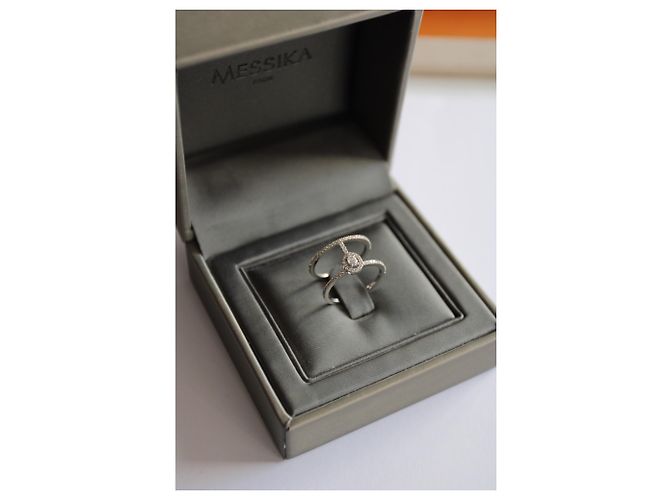 Messika Glam'Azone Ring aus Weißgold und Diamanten Größe 52 Silber - Ansicht 3