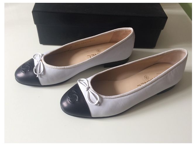 Chanel Ballerine Nero Bianco - vista 4