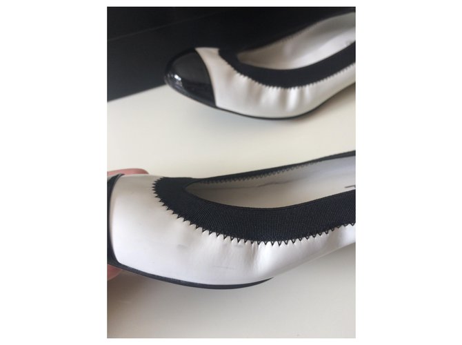Chanel Ballerine Nero Bianco - vista 4