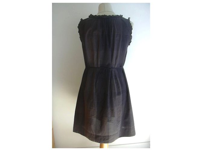Comptoir Des Cotonniers Vestido de algodão cinza escuro Tamanho 38 Cinza antracite - vista 2