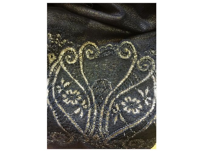 Anna Sui Fleur Spitzenkleid Schwarz und Gold Golden - Ansicht 11
