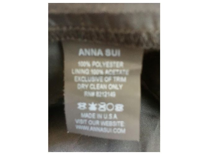 Anna Sui Fleur Spitzenkleid Schwarz und Gold Golden - Ansicht 9