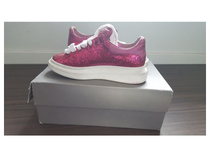 Alexander McQueen Sneaker aus Leder Rosa Pink - Ansicht 3