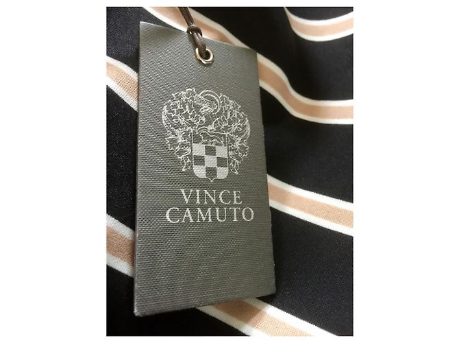 Gestreiftes Kleid Vince Camuto schwarz Weiß Beige - Ansicht 8