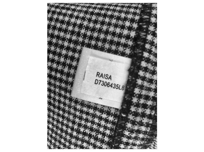 Diane Von Furstenberg Raisa Gingham Wollkleid Schwarz Weiß - Ansicht 5