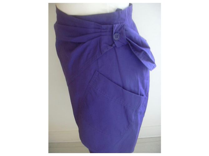 Falda Guy Laroche de algodón morado XS Púrpura - vista 2