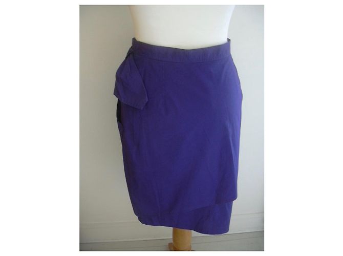 Falda Guy Laroche de algodón morado XS Púrpura - vista 3