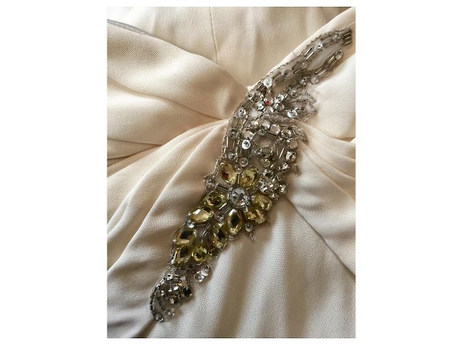 Marchesa Elfenbein Kleid (Hochzeitskleid) Weiß Roh - Ansicht 7