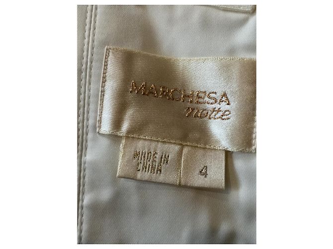 Marchesa Elfenbein Kleid (Hochzeitskleid) Weiß Roh - Ansicht 8