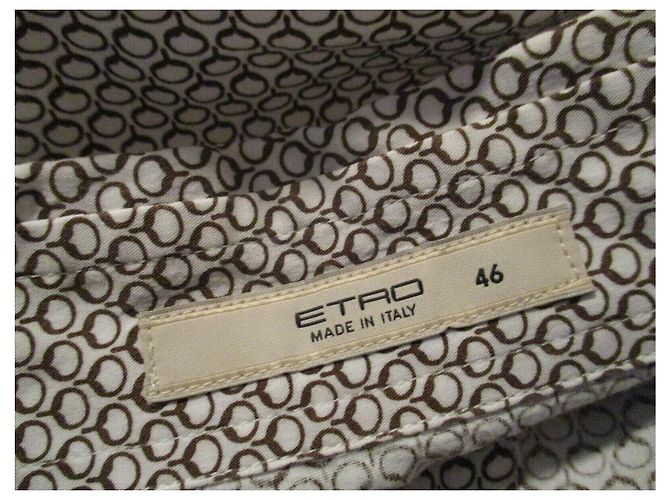 Blusa Etro de algodón con estampado abstracto marrón crema Castaño - vista 3