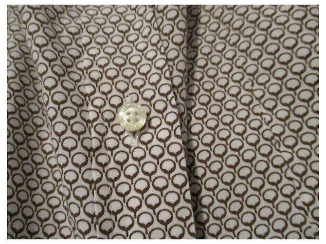 Blusa Etro de algodón con estampado abstracto marrón crema Castaño - vista 7