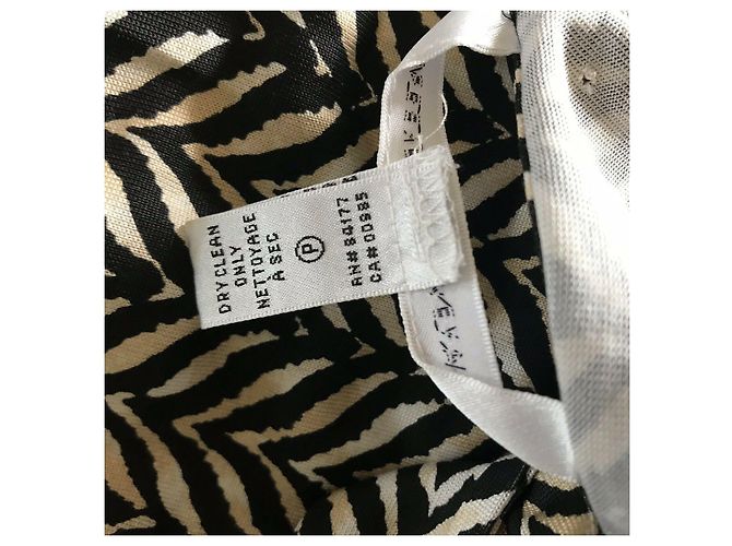 Vestido Diane Von Furstenberg Cathy de seda estampado chevron Negro Caramelo - vista 7