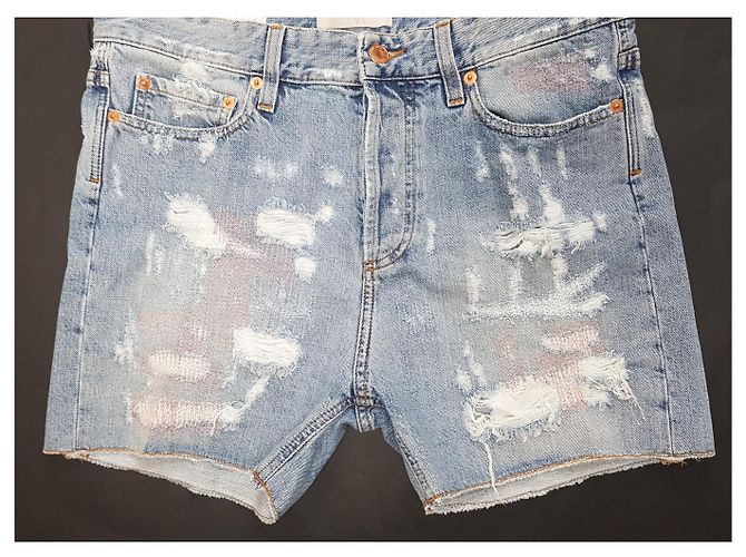 Pantaloncini in denim blu Mauro Grifoni - vista 2