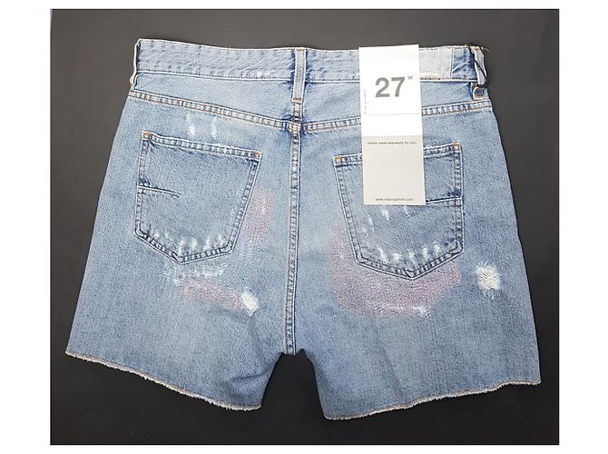 Pantaloncini in denim blu Mauro Grifoni - vista 4