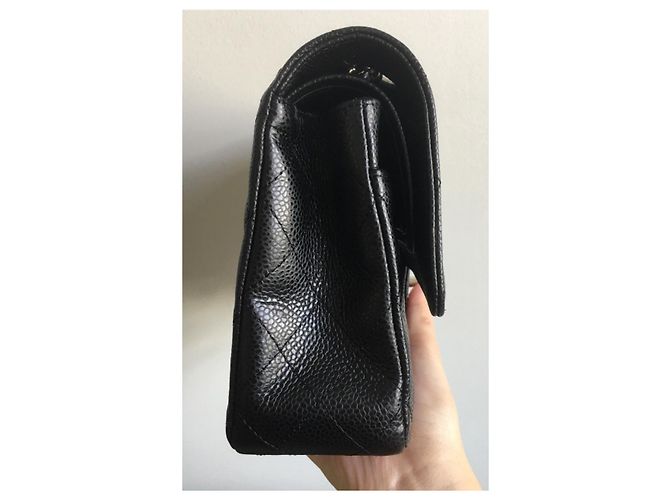 Timeless Borsa a patta Chanel media classica caviale nero SHW - vista 6